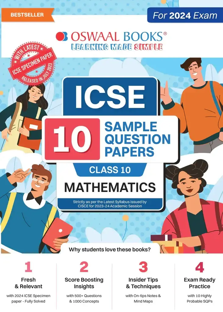 Oswaal ICSE 10 Sample Question Papers Class 10 Mathematics For 2024